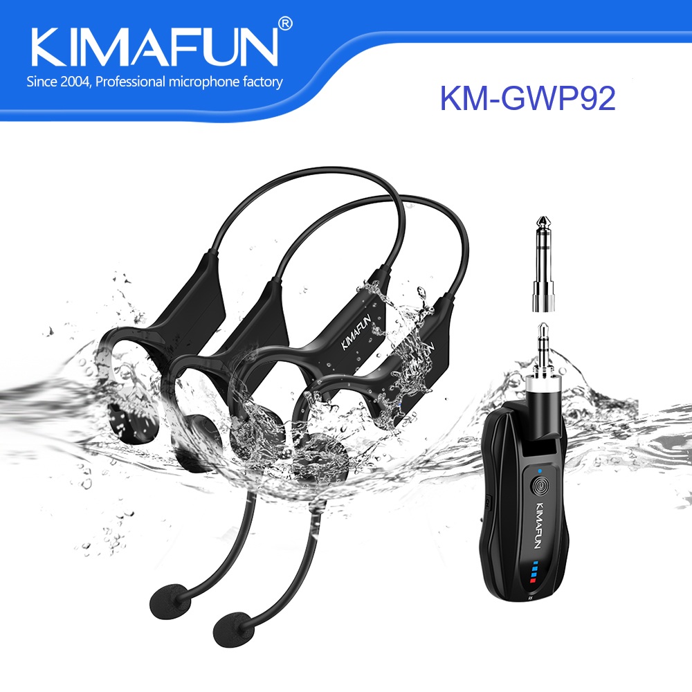 Yoga And Fitness Instructor - KIMAFUN Duales kabelloses Headset-Mikrofon für 2