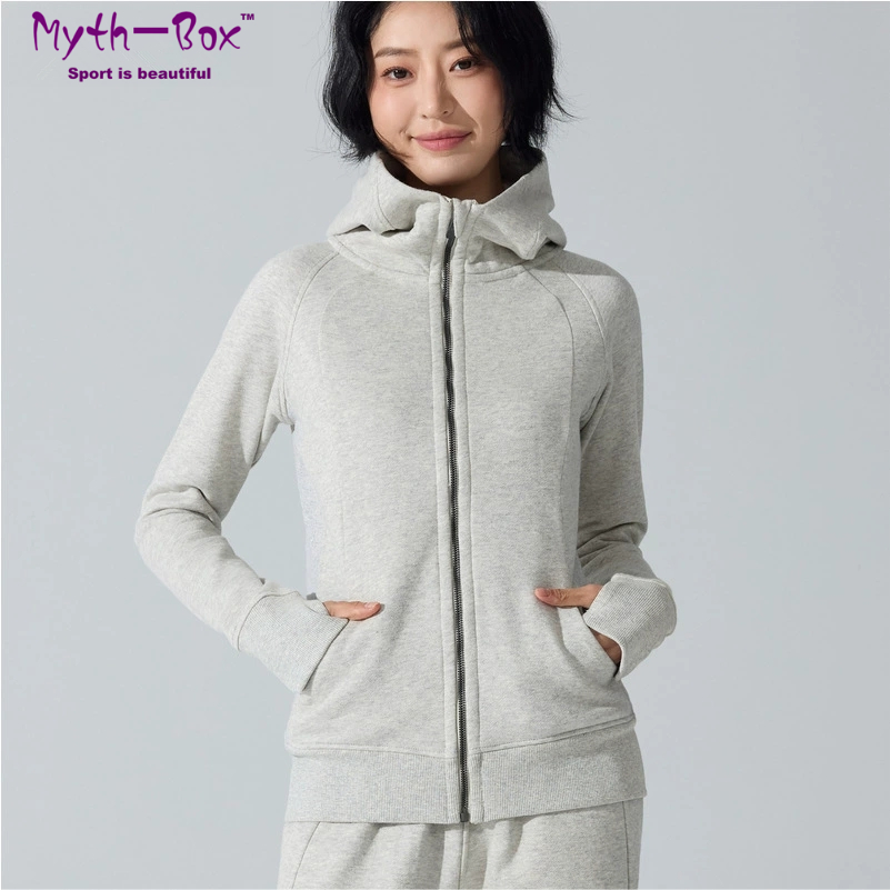 Yoga Fitness Hoodie - Winter Frauen Sport Jacken Fleece Warme
