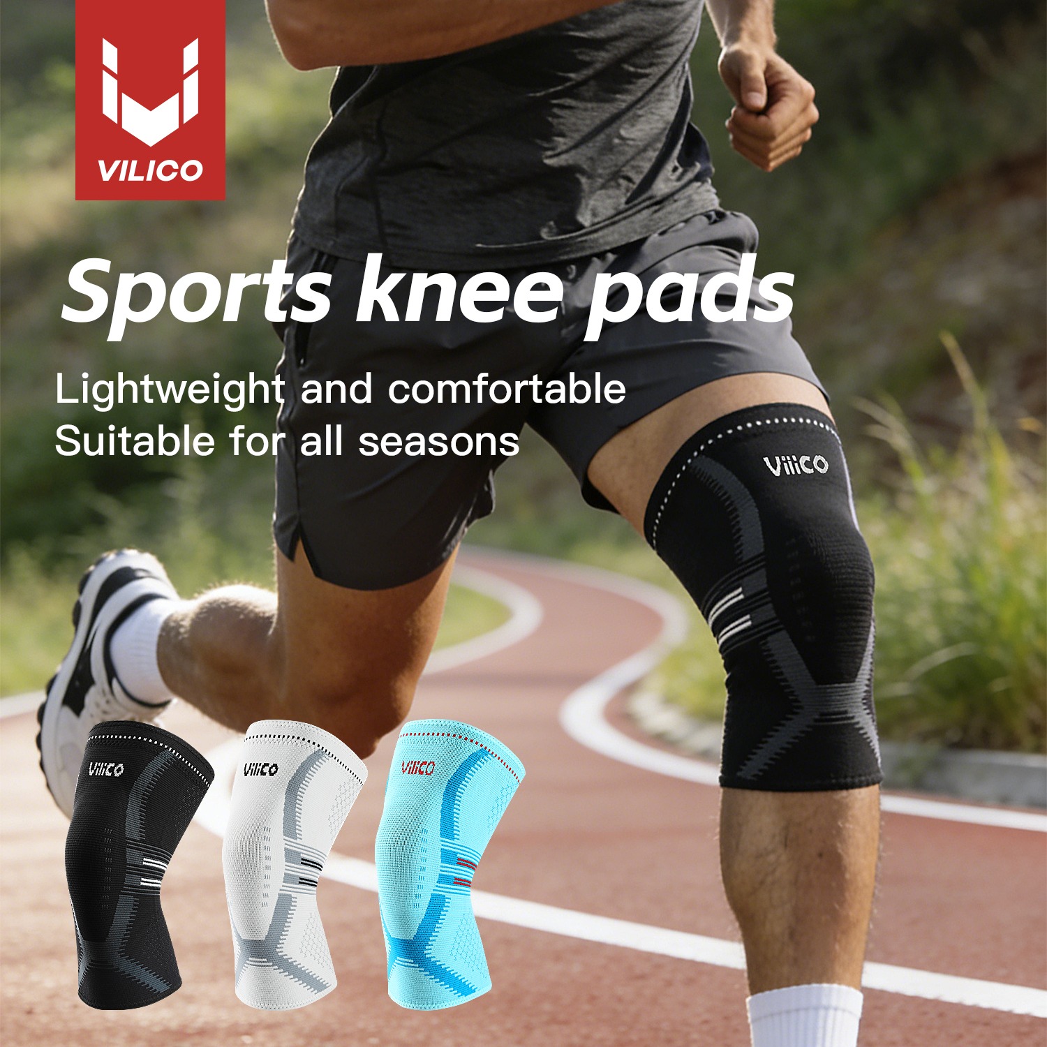 Knee Sleeve Compression - 1 Stück Kniebandage für Frauen &