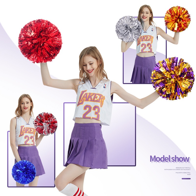Yoga Fitness Ball - 10 Stück Cheerleading-Gymnastik-Blumenbälle, 4-fingergreifbare, flauschige Blumenbälle