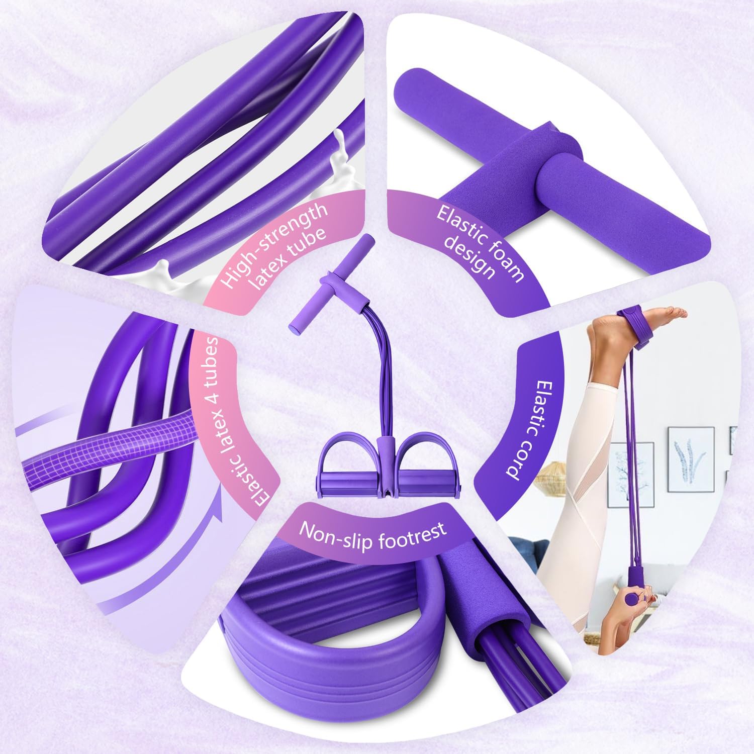 Fitness-Widerstandsbänder – 4- – Yoga Pedal Puller Fitness Equipment Bewertung und Preis