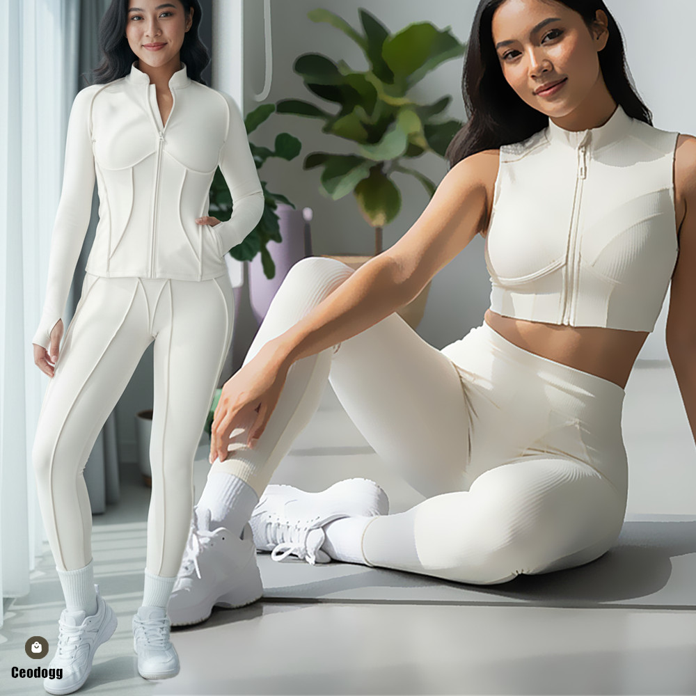 1/2-teiliges Sportjacken-Set f – Yoga Fitness Jacket Bewertung und Preis