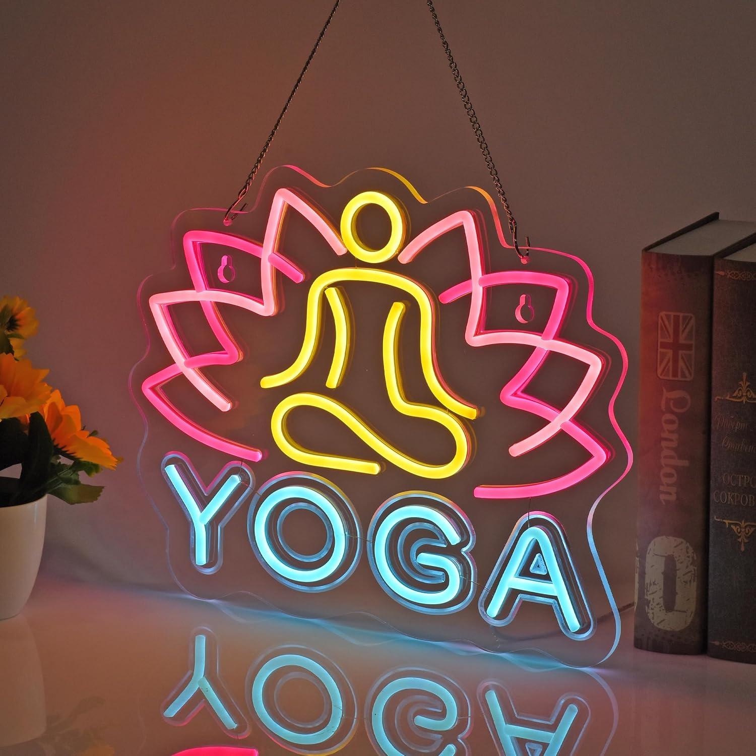 Yoga-Neonschild Dimmbares LED- – Yoga Fitness Club Bewertung und Preis
