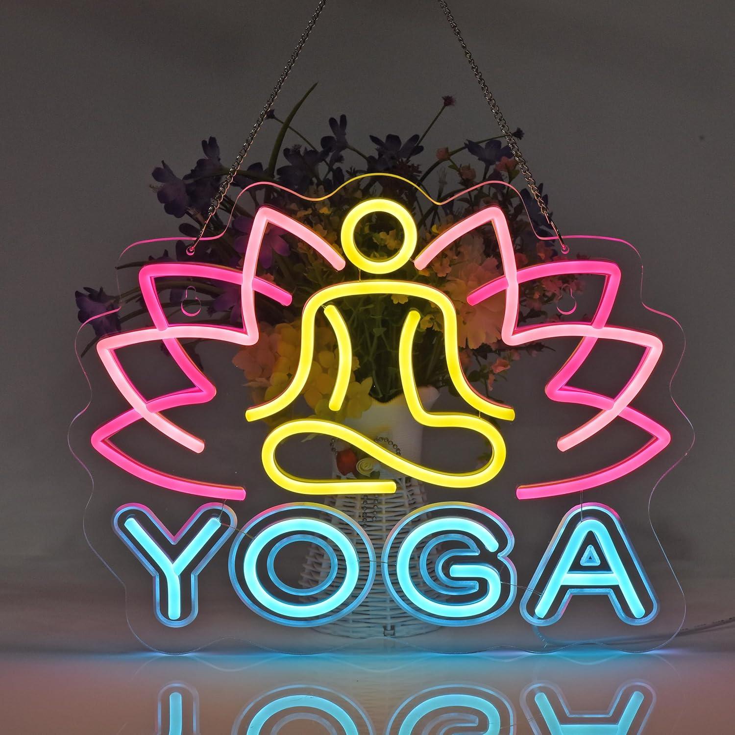 Yoga-Neonschild Dimmbares LED- – Yoga Fitness Club Bewertung und Preis
