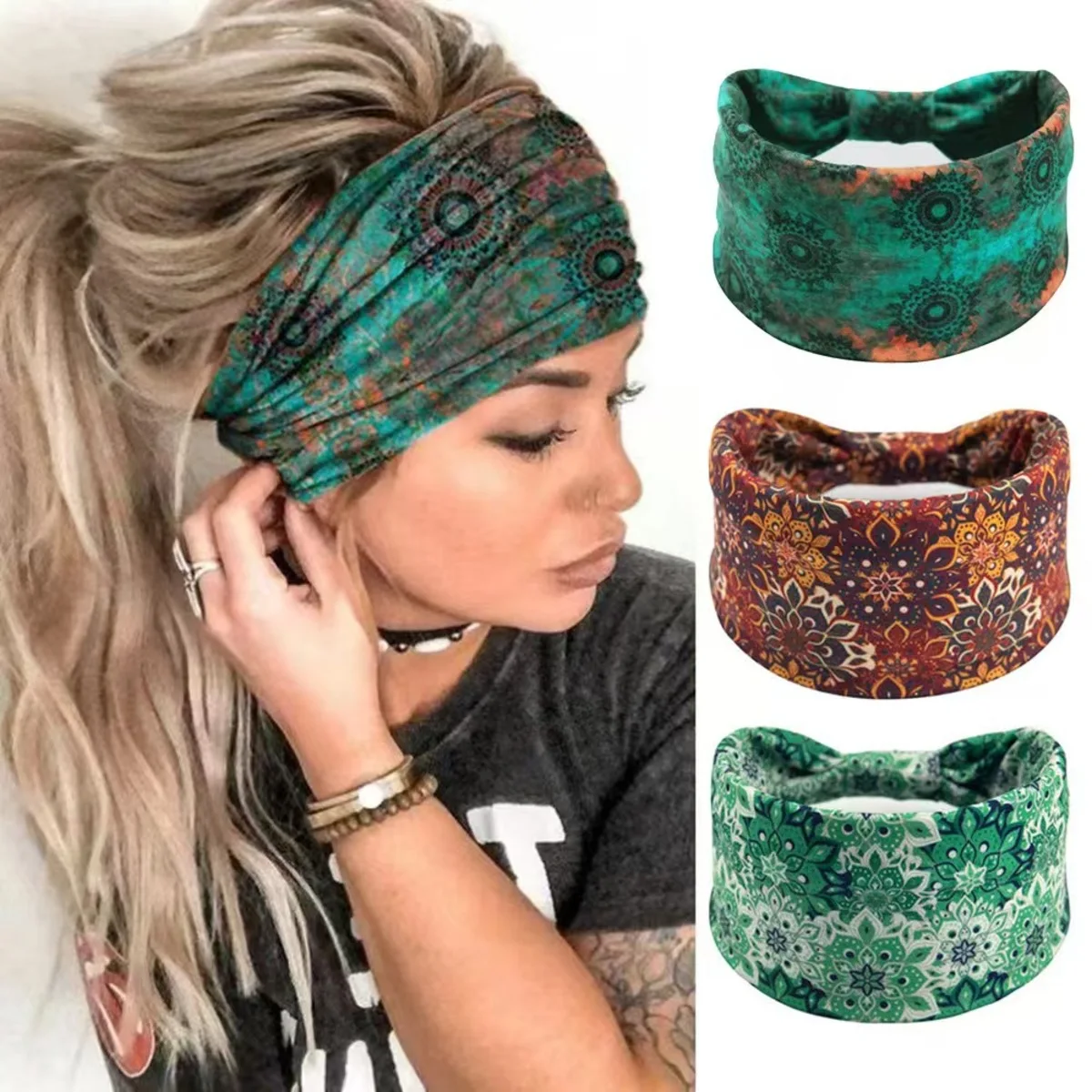 🌸 Boho Mandala Blumen Stirnban – Yoga Fitness Band Bewertung und Preis